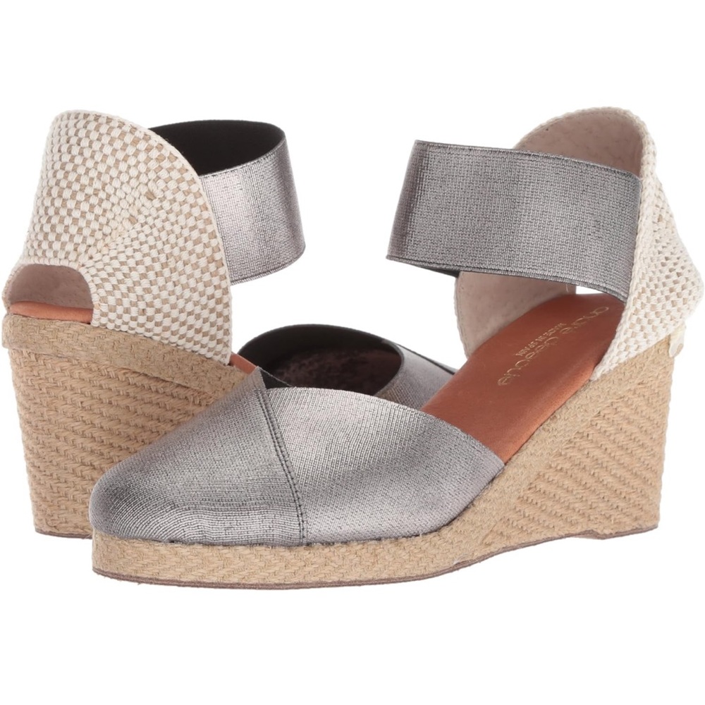 Andre Assous Anouka Espadrille in Pewter - Size 7